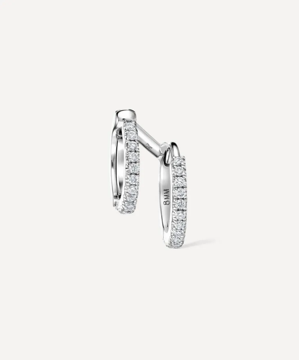 Maria Tash Earrings|Earrings^14ct 8mm Diamond Double Linked Eternity Hoop Earring Right