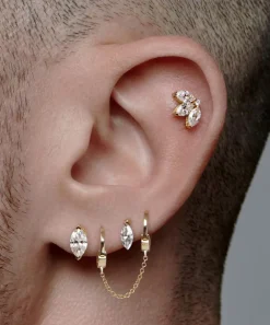 Maria Tash Earrings|Earrings^18ct 6mm Diamond Engraved Lotus Threaded Stud Earring
