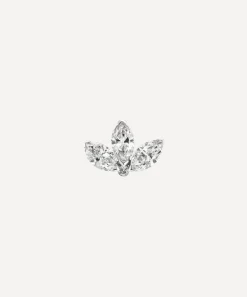 Maria Tash Earrings|Earrings^18ct 4mm Diamond Engraved Lotus Threaded Stud Earring