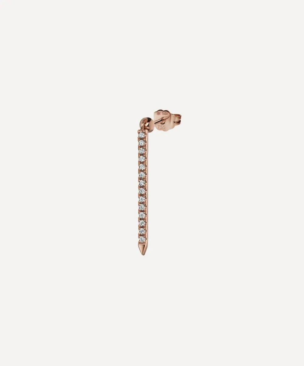 Maria Tash Earrings|Earrings^18ct 18mm Diamond Eternity Bar Charm Stud Earring