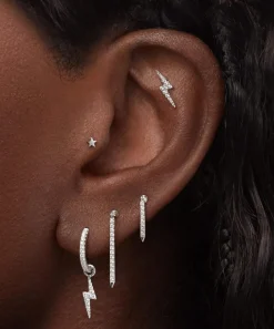 Maria Tash Earrings|Earrings^18ct 18mm Diamond Eternity Bar Charm Stud Earring