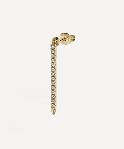 Maria Tash Earrings|Earrings^18ct 18mm Diamond Eternity Bar Charm Stud Earring
