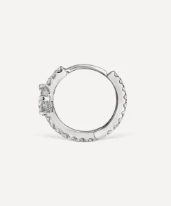 Maria Tash Earrings|Earrings^18ct 9.5mm Diamond Lotus Eternity Hoop Earring