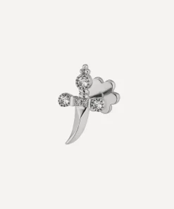 Maria Tash Earrings|Earrings^18ct 13mm Diamond Trinity Hilt Dagger Threaded Stud Left