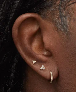 Maria Tash Earrings|Earrings^18ct 4.5mm Diamond Trinity Threaded Stud Earring
