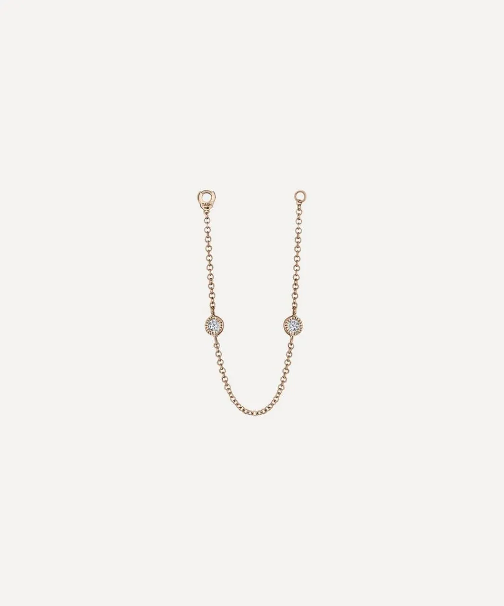Maria Tash Charms & Pendants|Charms & Pendants^18ct 76mm Double Scallop Set Diamond Chain Connecting Charm