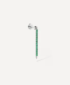 Maria Tash Earrings|Earrings^18ct 18mm Emerald Eternity Bar Charm Threaded Stud Earring