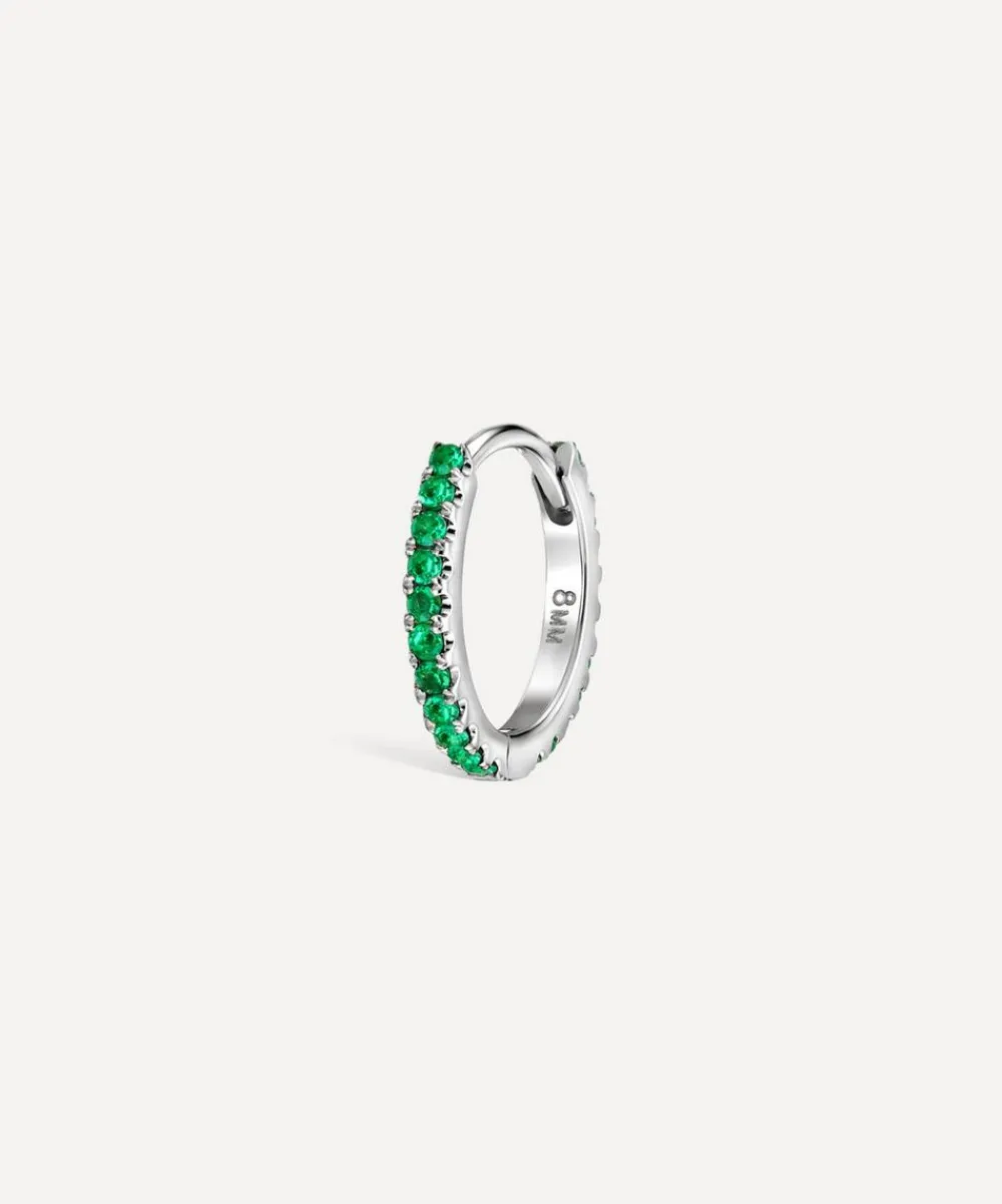 Maria Tash Earrings|Earrings^14ct 8mm Emerald Eternity Hoop Earring