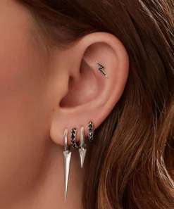 Maria Tash Earrings|Earrings^14ct 9.5mm Faceted Grand Spike Hoop Earring