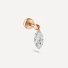 Maria Tash Earrings|Earrings^18ct 6mm Floating Marquise Diamond Charm Threaded Stud Earring