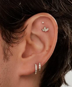 Maria Tash Earrings|Earrings^18ct 8mm Invisible Set Baguette Diamond Eternity Hoop Earring