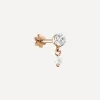 Maria Tash Earrings|Earrings^18ct 3mm Invisible Set Diamond and Pearl Dangle Threaded Stud Earring