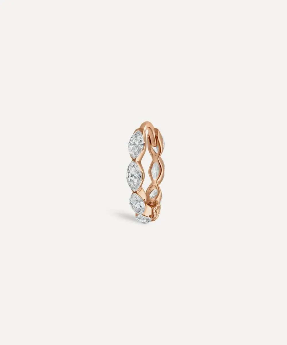 Maria Tash Earrings|Earrings^18ct 8mm Invisible Set Diamond Marquise Eternity Hoop Earring