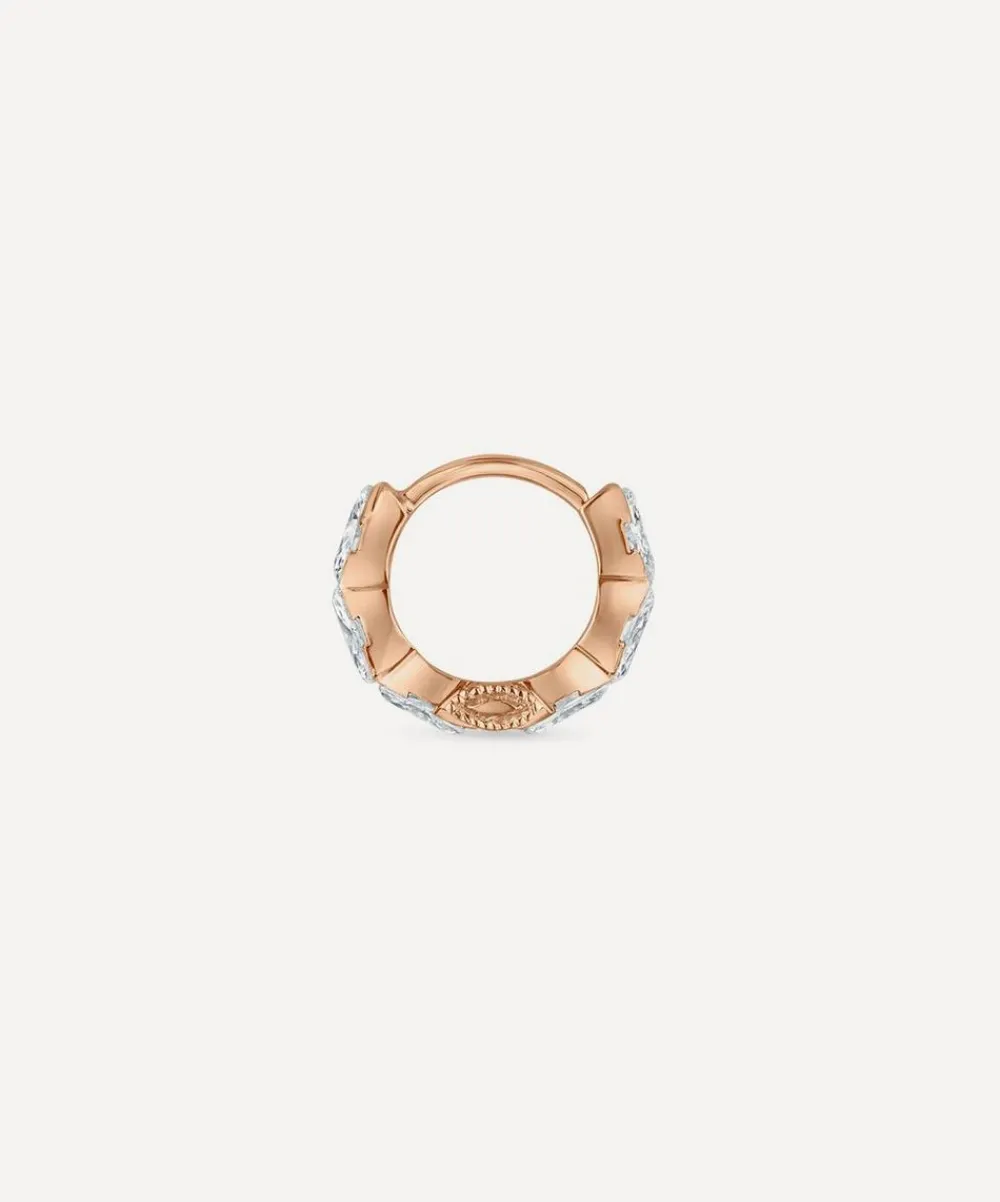 Maria Tash Earrings|Earrings^18ct 6.5mm Invisible Set Diamond Marquise Eternity Hoop Earring