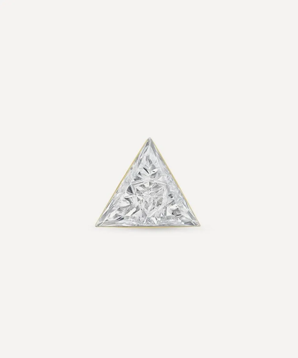 Maria Tash Earrings|Earrings^18ct 5mm Invisible Set Triangle Diamond Threaded Stud Earring
