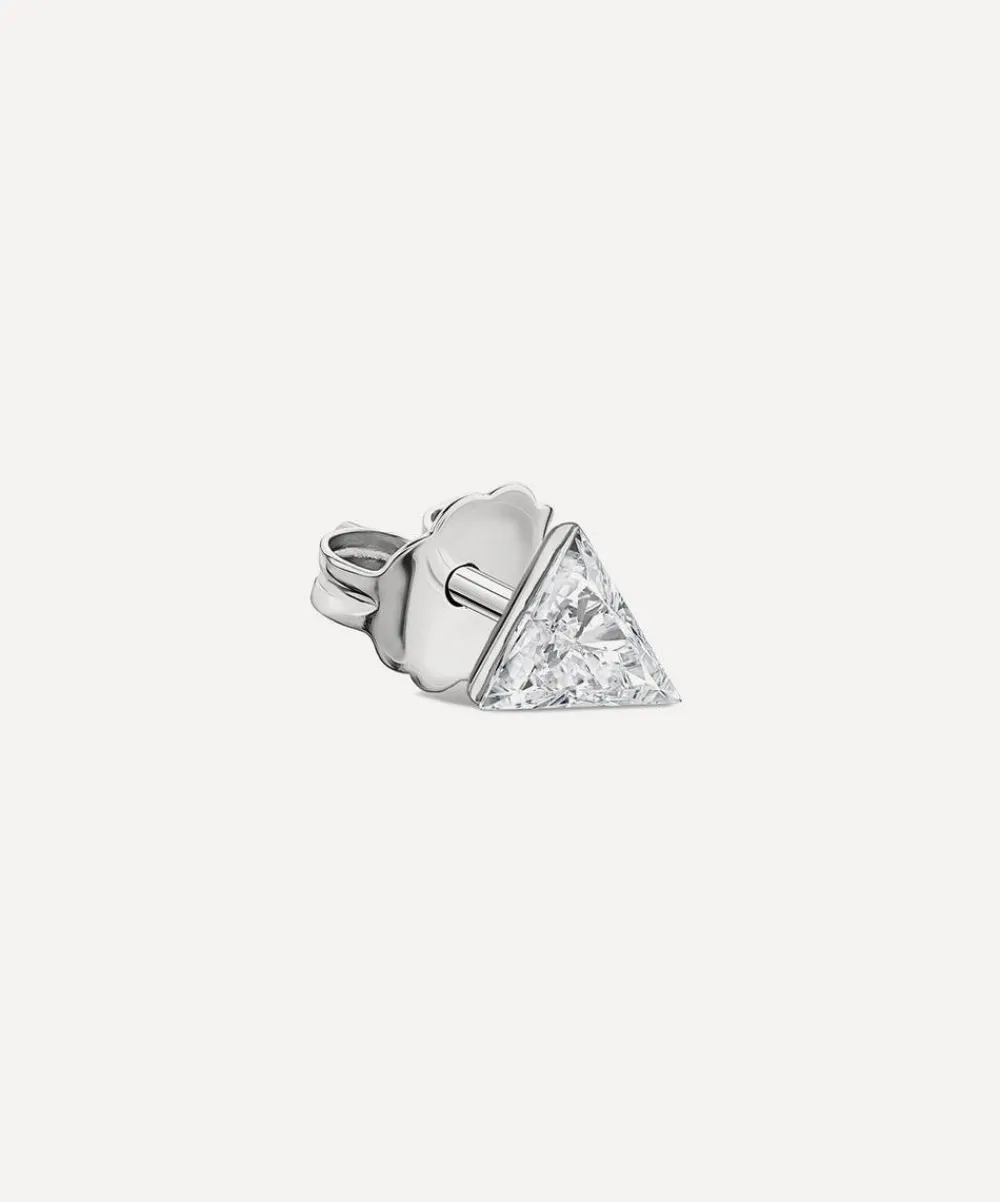 Maria Tash Earrings|Earrings^18ct 4mm Invisible Set Triangle Diamond Stud Earring