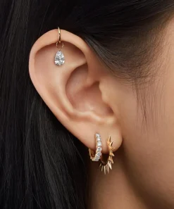 Maria Tash Earrings|Earrings^14ct 11mm Metal Mohawk Hoop Earring