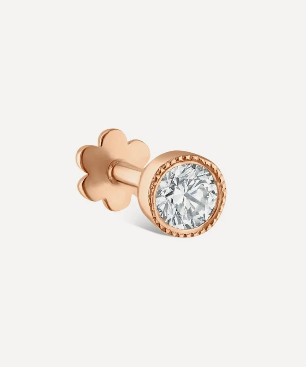 Maria Tash Earrings|Earrings^18ct 2.5mm Scalloped Set Diamond Threaded Stud Earring