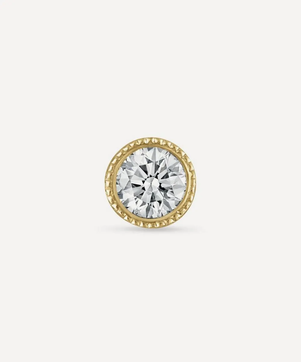 Maria Tash Earrings|Earrings^18ct 2.5mm Scalloped Set Diamond Threaded Stud Earring