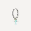 Maria Tash Earrings|Earrings^18ct 9.5mm Single Short Opal Spike Diamond Eternity Hoop Earring