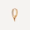 Maria Tash Earrings|Earrings^18ct 6.5mm Single Short Spike Diamond Eternity Hoop Earring