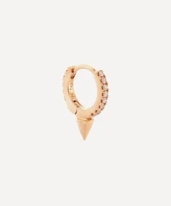Maria Tash Earrings|Earrings^18ct 6.5mm Single Short Spike Diamond Eternity Hoop Earring