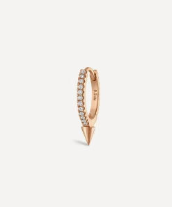 Maria Tash Earrings|Earrings^18ct 9.5mm Single Short Spike Diamond Eternity Hoop Earring