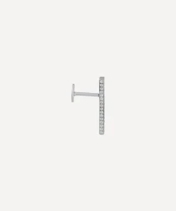 Maria Tash Earrings|Earrings^18ct 18mm Square Diamond Pave Bar Threaded Stud Earring