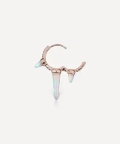 Maria Tash Earrings|Earrings^18ct 9.5mm Triple Long Opal Spike Diamond Eternity Hoop Earring