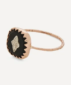 Pascale Monvoisin Rings|Rings^9ct Rose Gold Pierrot Diamond and Bakelite Ring