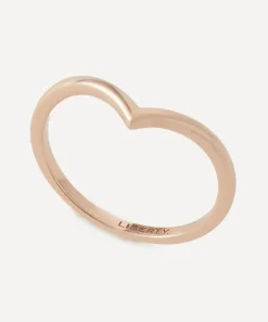 Liberty Rings|Rings^9ct Rose Gold Rainbow V Plain Ring