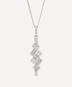 Kojis Necklaces|Necklaces^18ct White Gold Abstract Diamond Pendant Necklace