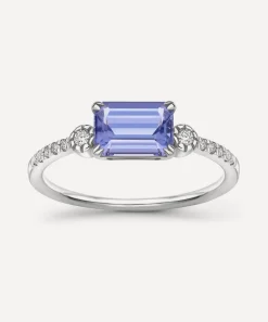 Dinny Hall Rings^14ct White Gold Betony Tanzanite and Diamond Ring