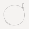 Dinny Hall Bracelets^9ct White Gold Bijou Folded Heart Trio Bracelet