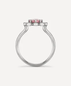 Dinny Hall Rings^14ct White Gold Celandine Pink Tourmaline and Diamond Ring