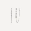 Dinny Hall Earrings^9ct White Gold Created Diamond Chain Drop Earrings