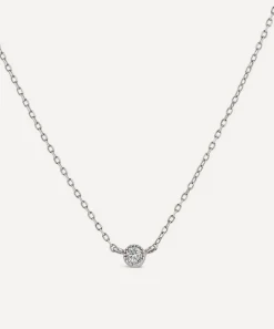Dinny Hall Necklaces^9ct White Gold Created Diamond Jasmine Pendant Necklace