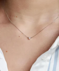 Dinny Hall Necklaces^9ct White Gold Created Diamond Jasmine Pendant Necklace