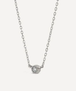 Dinny Hall Necklaces^9ct White Gold Created Diamond Jasmine Pendant Necklace