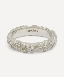 Liberty Rings|Rings^9ct White Gold Diamond Blossom Ring