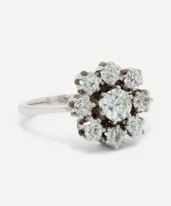 Kojis Rings|Rings^14ct White Gold Diamond Cluster Ring