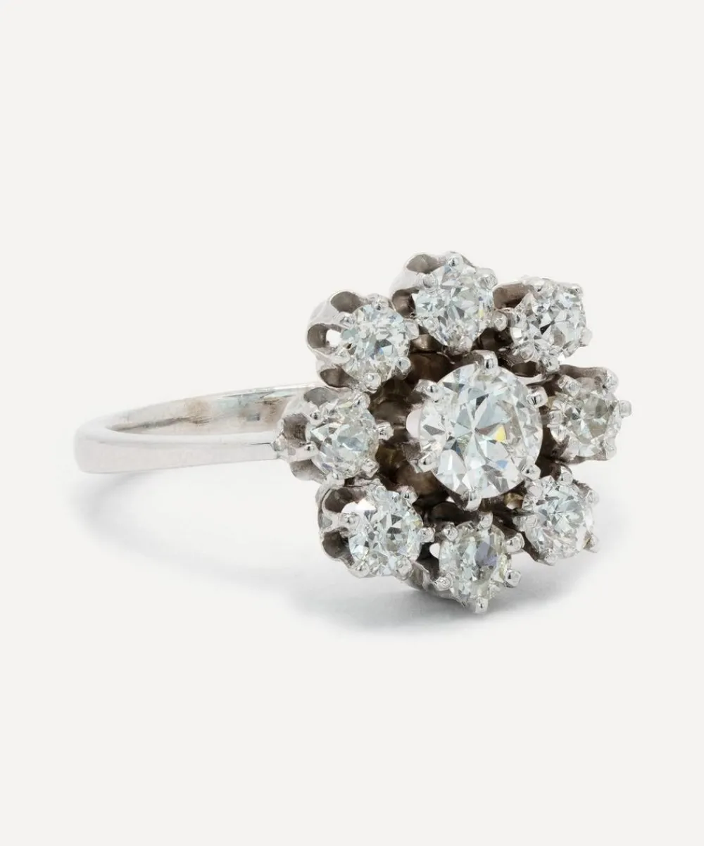 Kojis Rings|Rings^14ct White Gold Diamond Cluster Ring