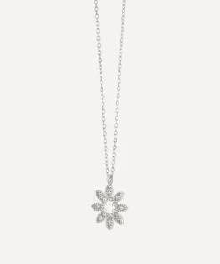 Dinny Hall Necklaces^14ct White Gold Diamond Jasmine Flower Pendant Necklace