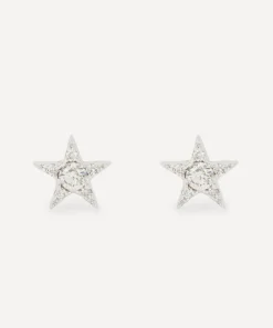Kojis Earrings|Earrings^18ct White Gold Diamond Star Stud Earrings