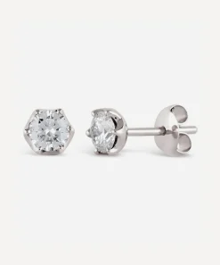 Dinny Hall Earrings^18ct White Gold Elyhara Diamond Stud Earrings