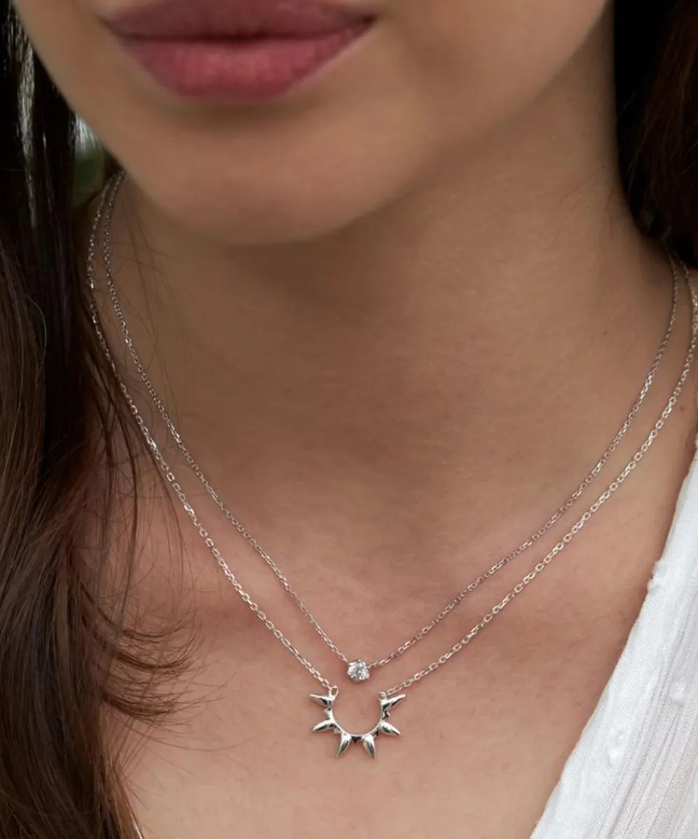 Dinny Hall Necklaces^18ct White Gold Elyhara Diamond Pendant Necklace