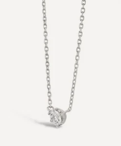 Dinny Hall Necklaces^18ct White Gold Elyhara Small Diamond Pendant Necklace