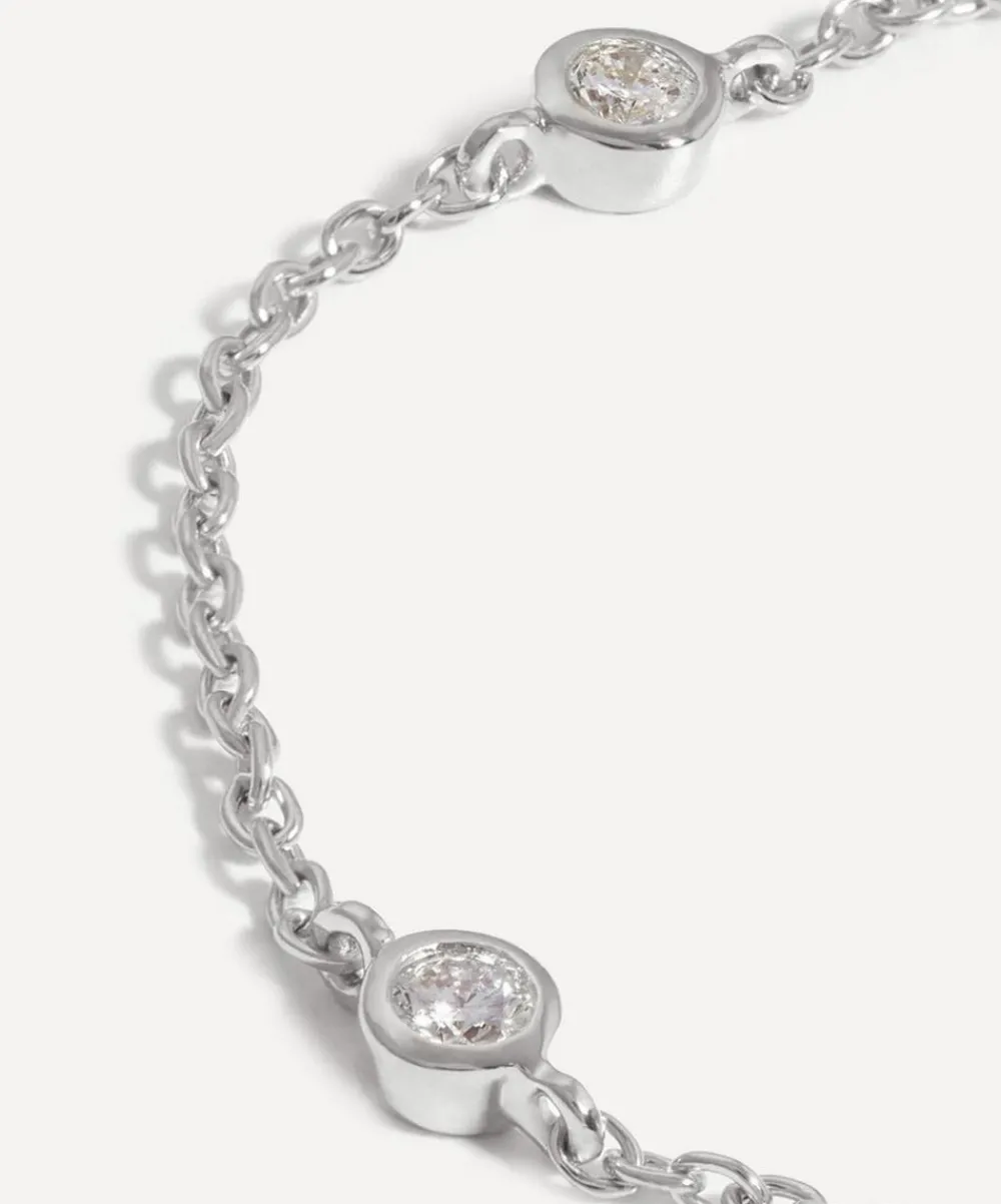 Missoma Bracelets|Bracelets^14ct White Gold Fine Floating Diamond Bracelet