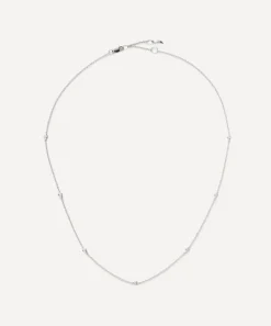 Missoma Necklaces|Necklaces^14ct White Gold Fine Floating Diamond Necklace