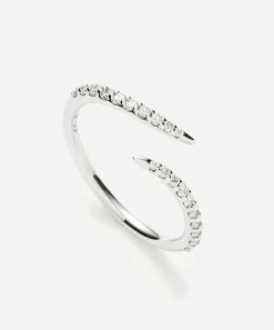 Missoma Rings^14ct White Gold Fine Open Claw Ring
